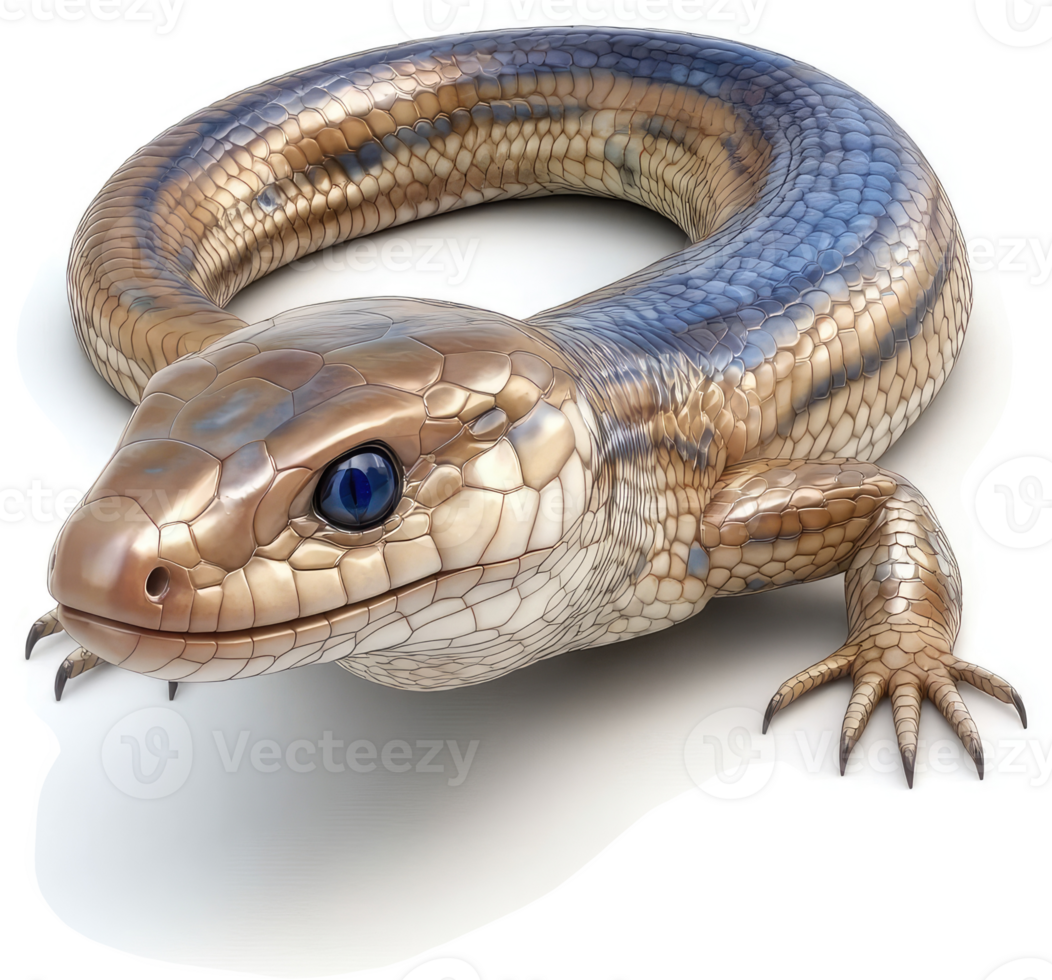 Circular skink with captivating coloration, displayed in a studio setting. png