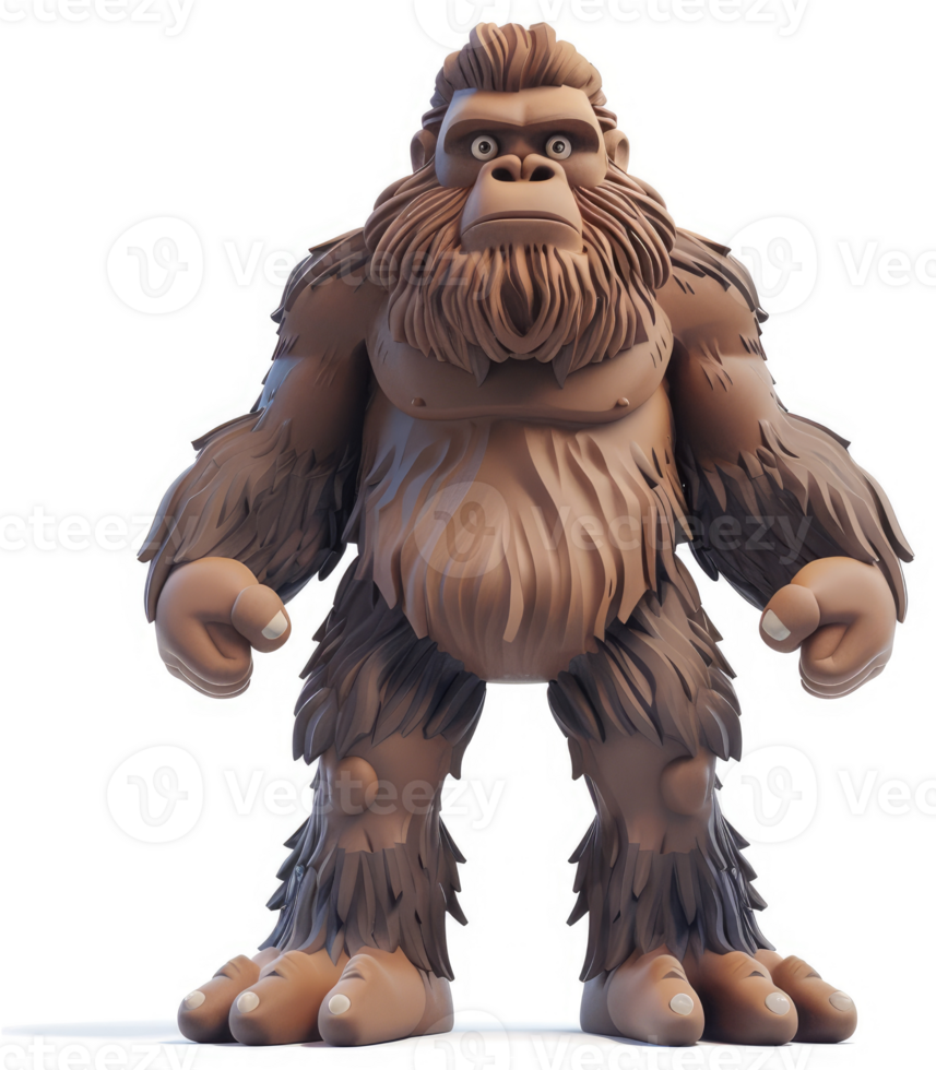 A stylized illustration of a large, hairy ape-like creature. png