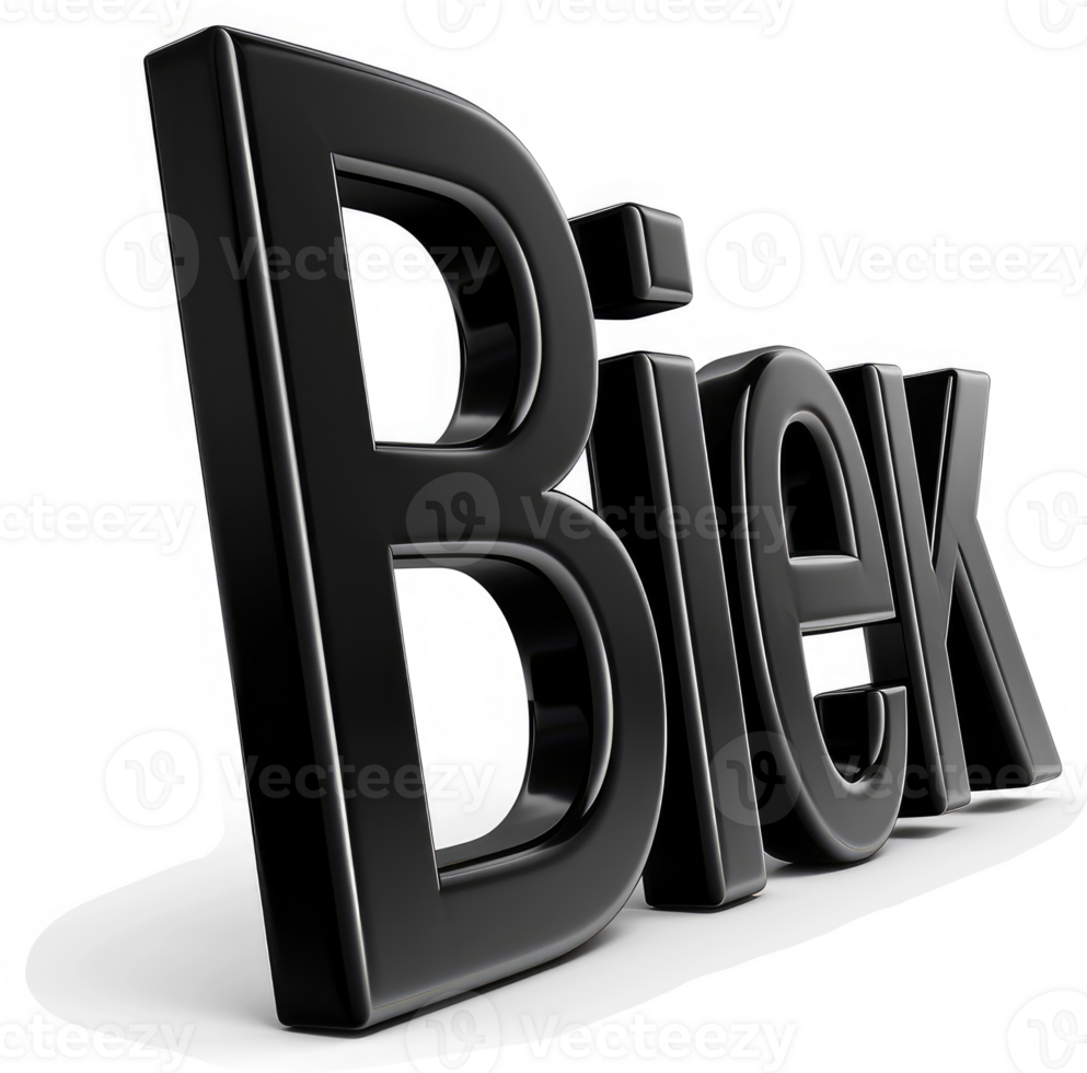 Bold, stylized black lettering displays the word Biek png