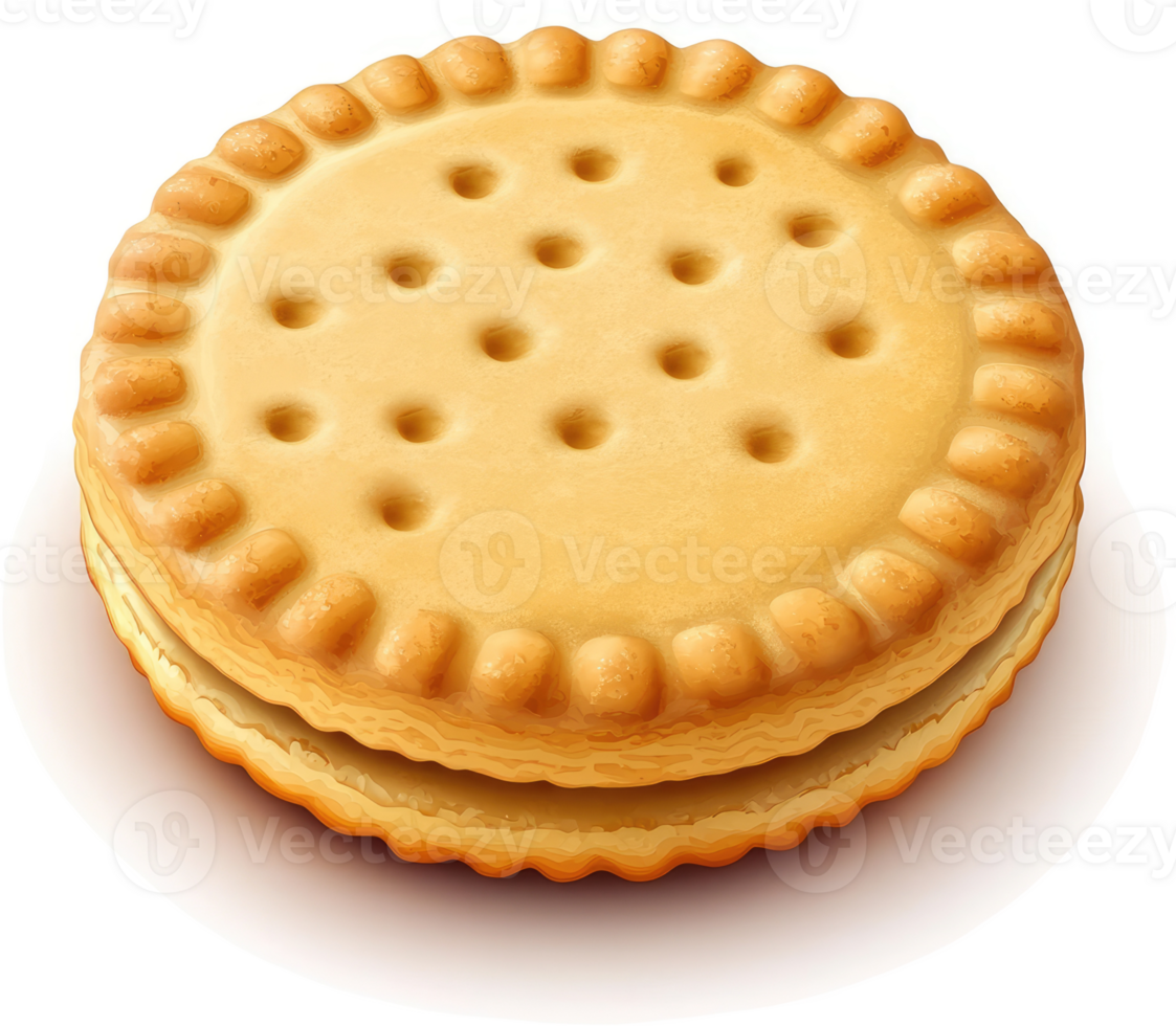 Round sandwich cookie with a light cream filling. png
