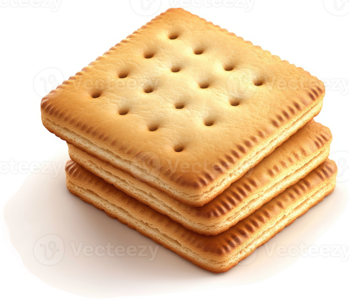 Stacked, golden-brown biscuits, perfect for a snack. png