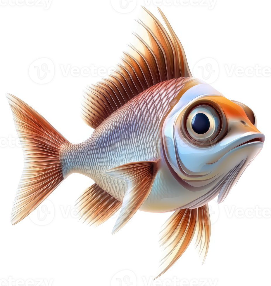 Colorful illustration of a spiny fish. png