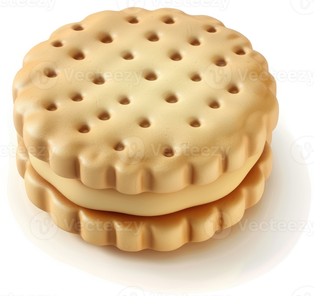 Delicious sandwich cookie with a creamy filling. png