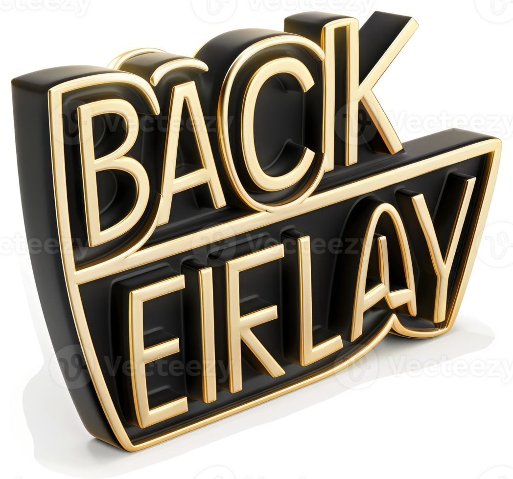 Bold black and gold Back in Play sign. png
