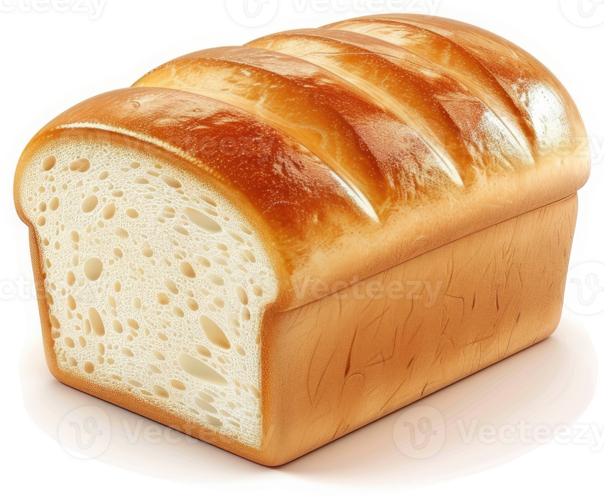 Freshly baked loaf of sliced bread. png