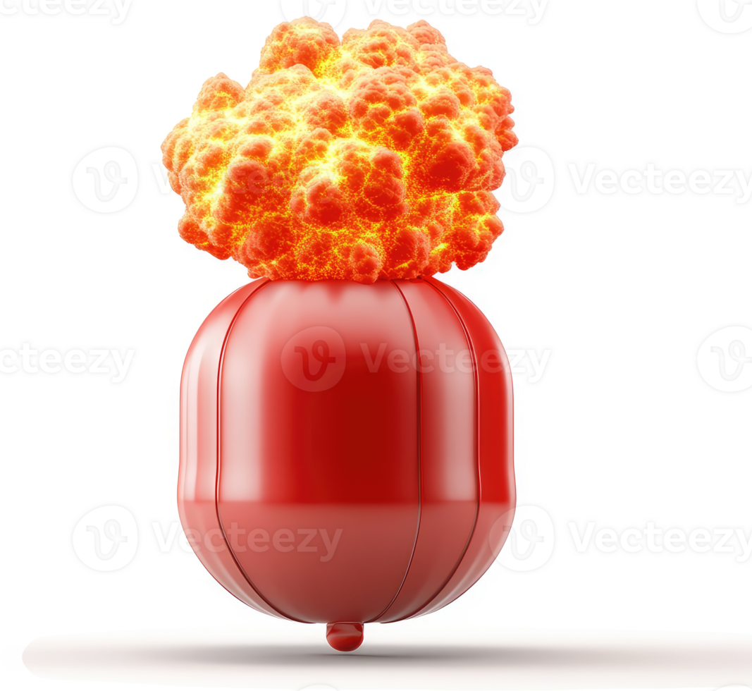Explosive pressure release from a pressurized container. png