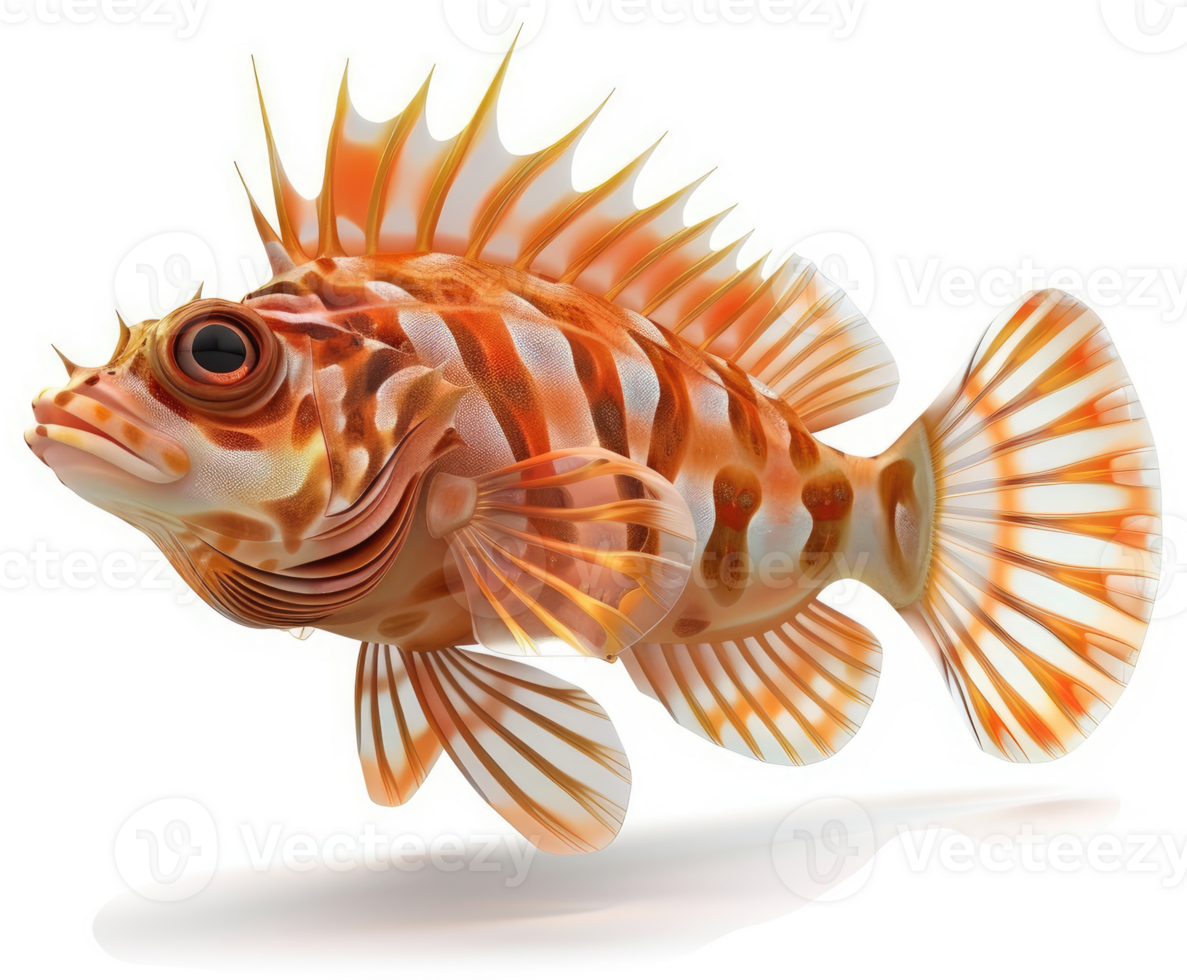 Colorful reef fish with spiny fins. png