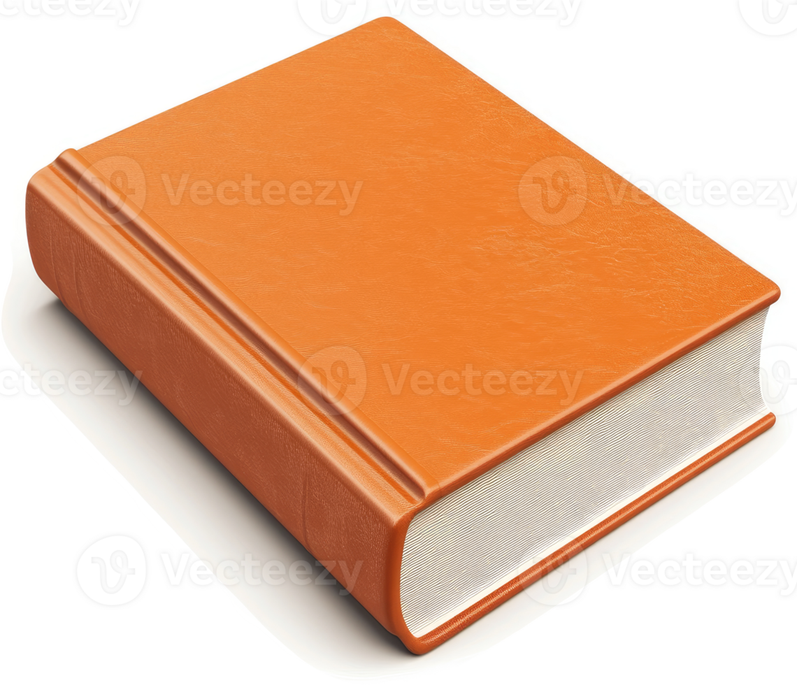 Orange book, a three-dimensional illustration. png
