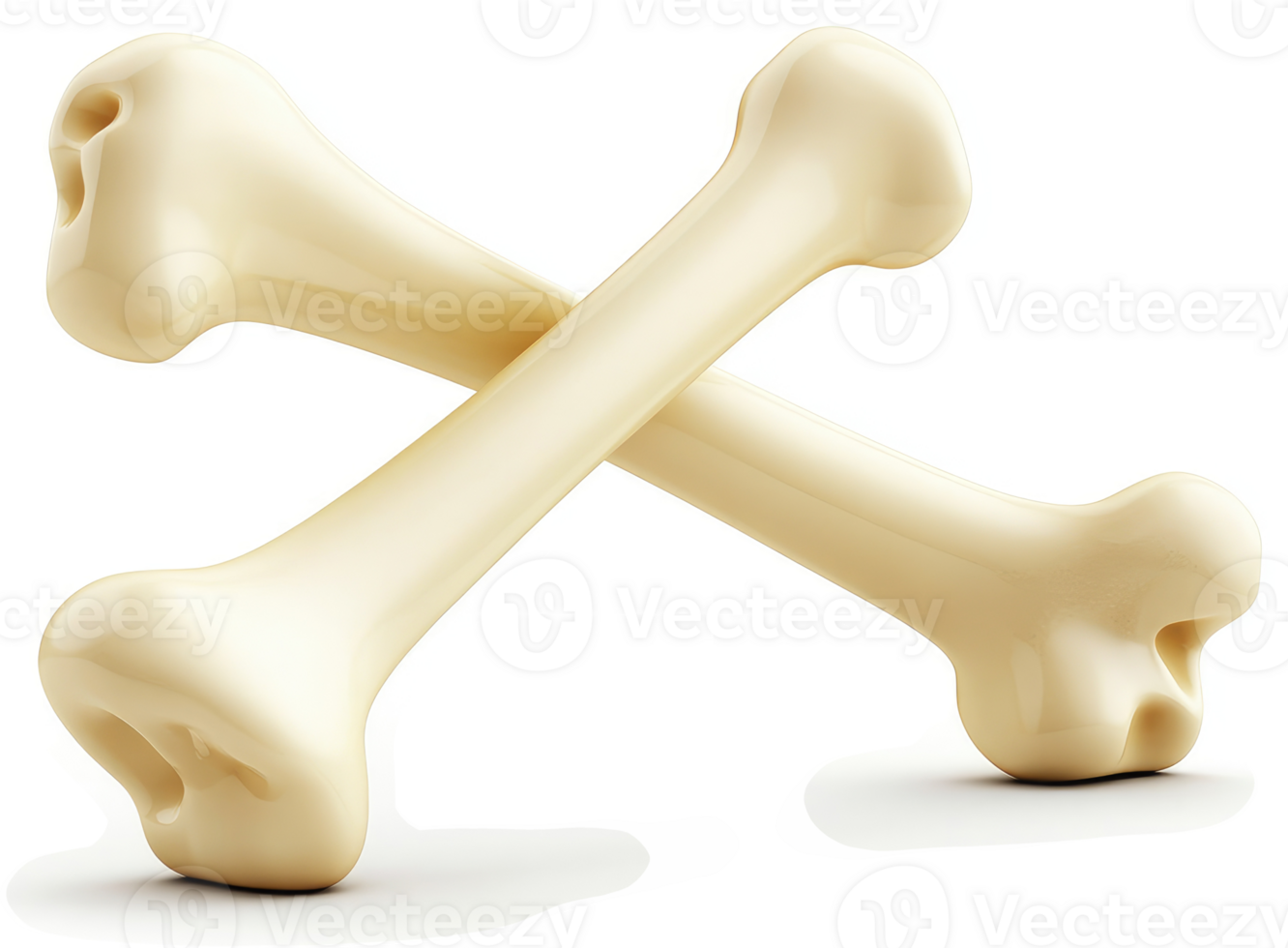 Two crossed bones represent strength and structure. png