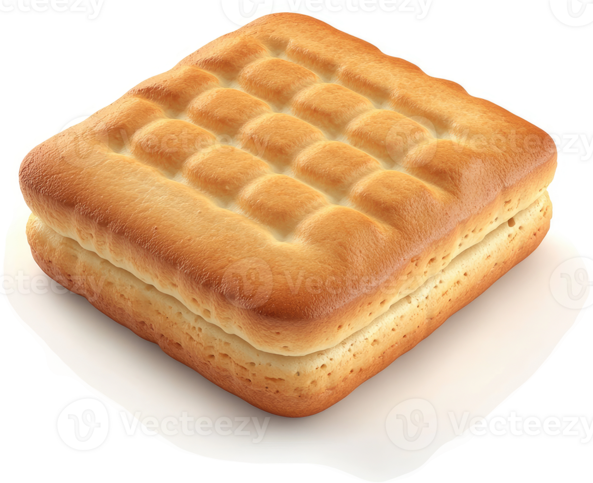Square sandwich cookie with a light filling. png