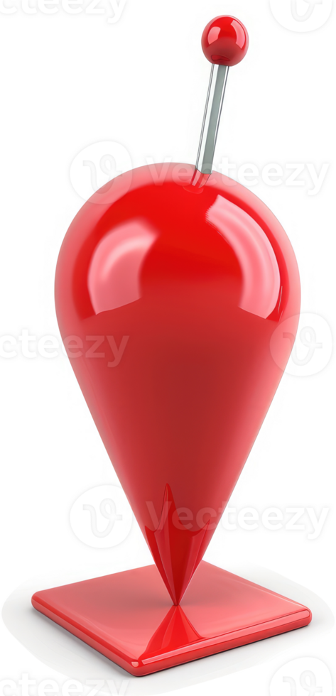Red location marker on a square base. png