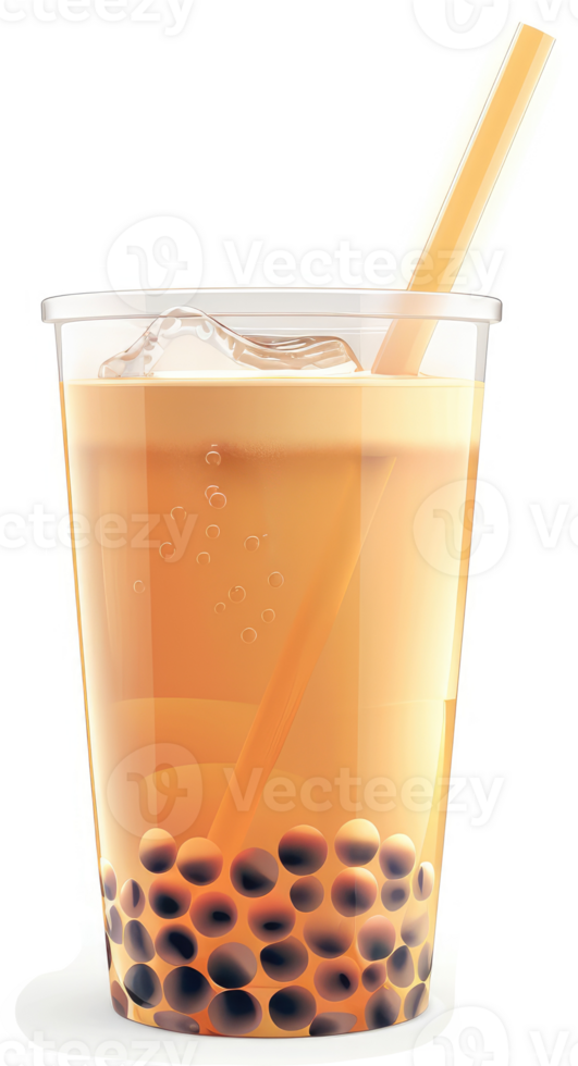A refreshing, translucent drink with tapioca pearls. png