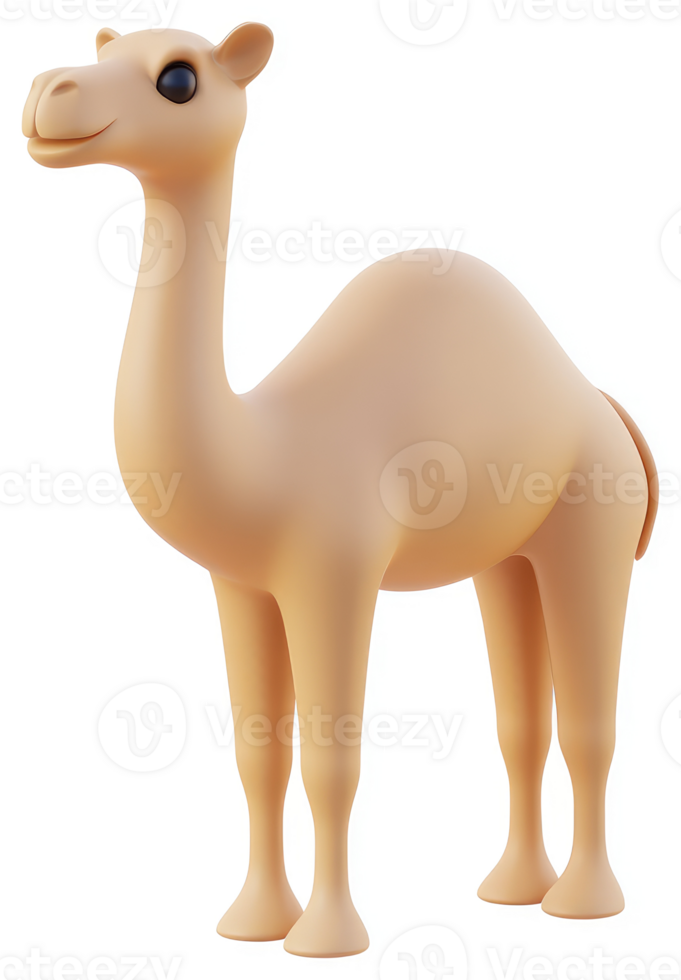 Cartoon depiction of a dromedary camel. png