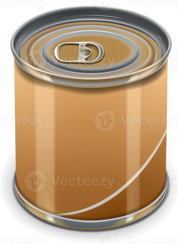 Empty canned food product, displayed in a graphic representation. png