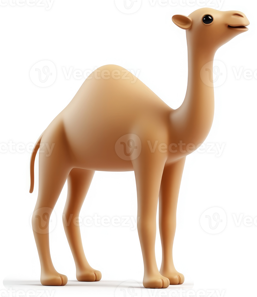 Cartoon camel illustration, light beige color. png