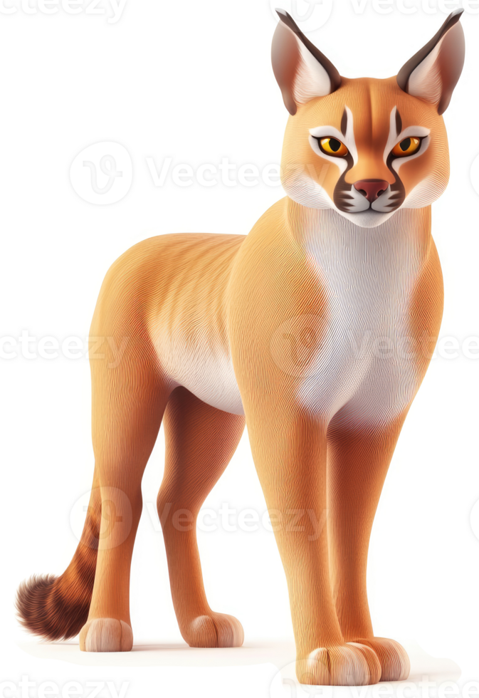 Carnivorous feline with striking orange fur. png