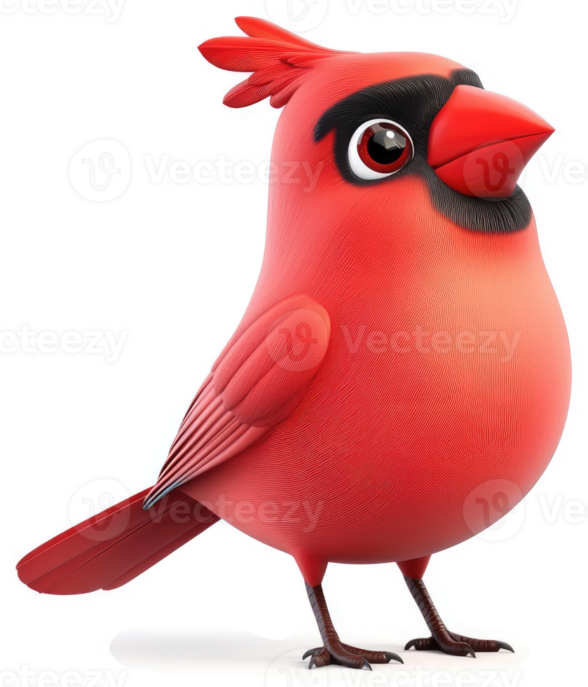 Cartoon depiction of a northern cardinal. png