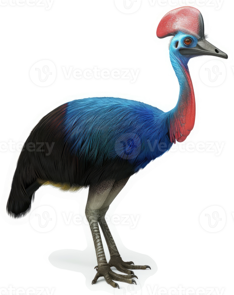 Vibrant cassowary displays striking plumage. png