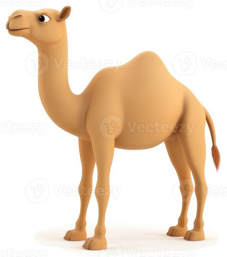 Animated camel illustration against a white background. png