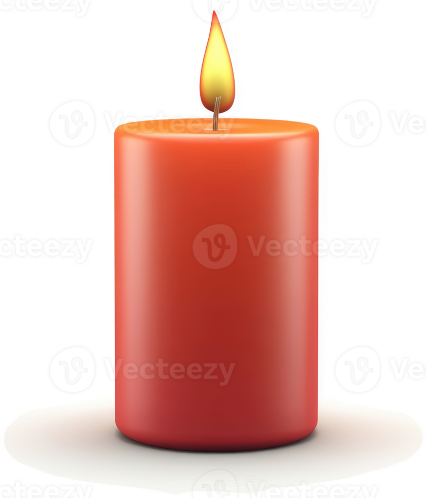 Single, cylindrical, orange candle flame. png
