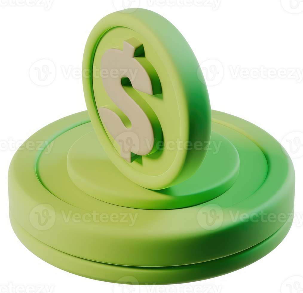 Bright green financial icon with a dollar sign. png