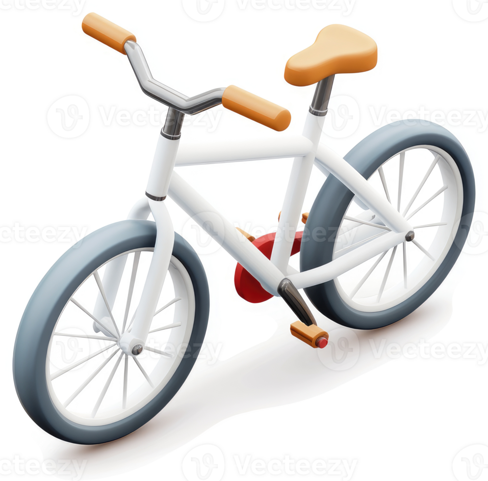 Stylish, light-colored bicycle illustration. png