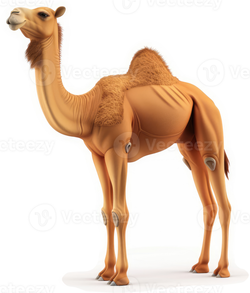 Desert animal, the camel, stands proud. png