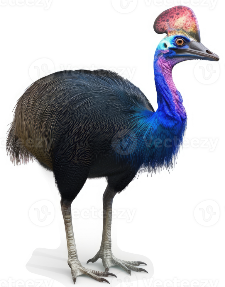 Striking Cassowary, a large flightless bird. png
