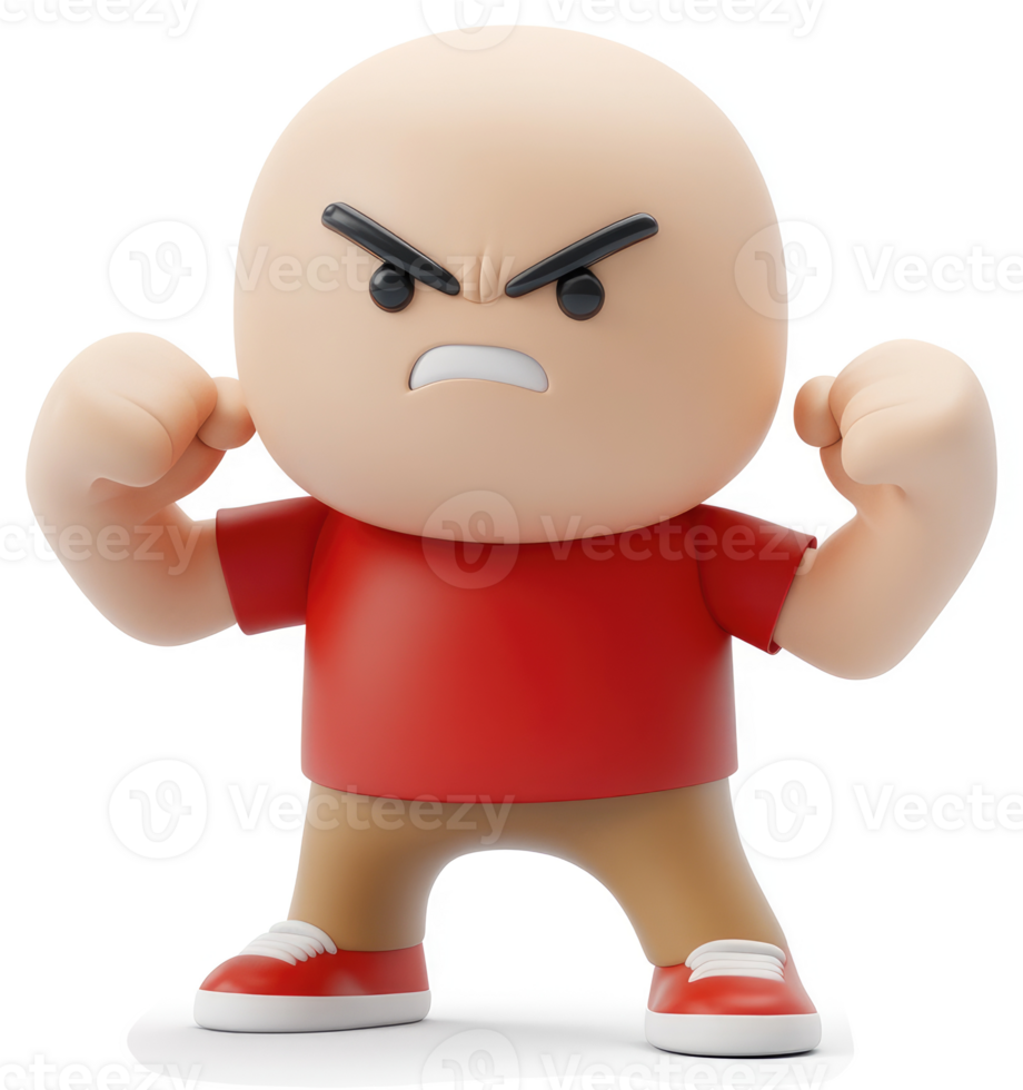 A cartoon figure portrays anger and frustration. png