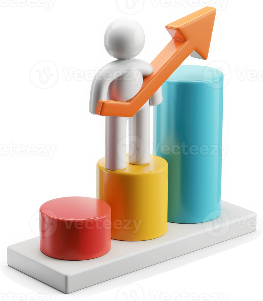 Colorful graphic depicts progress and achievement. png