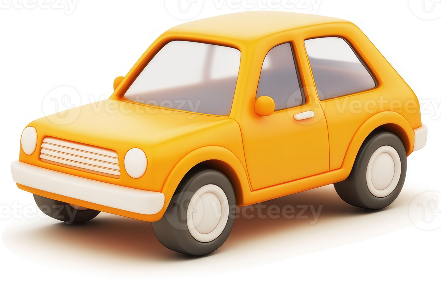 Simplified, cartoon representation of a retro-styled car. png