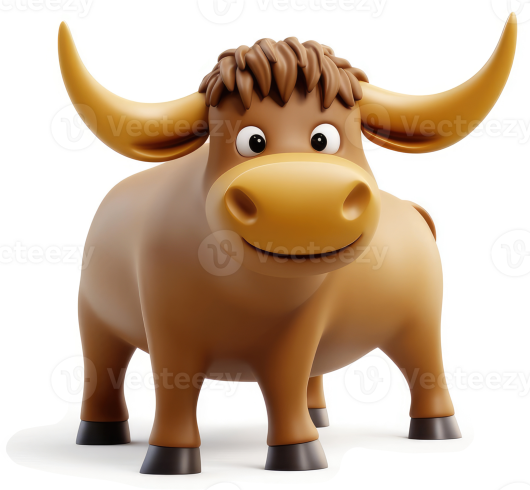 Cartoon depiction of a friendly yak. png