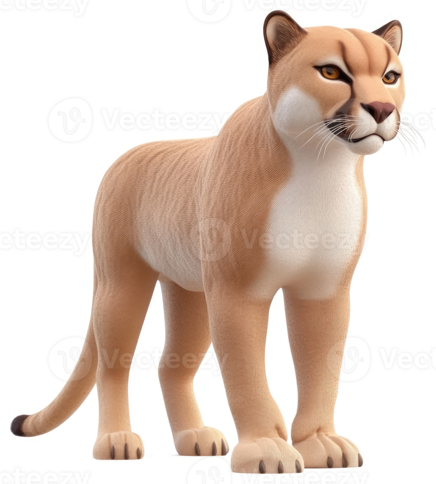 Puma, a powerful predator of the wild. png