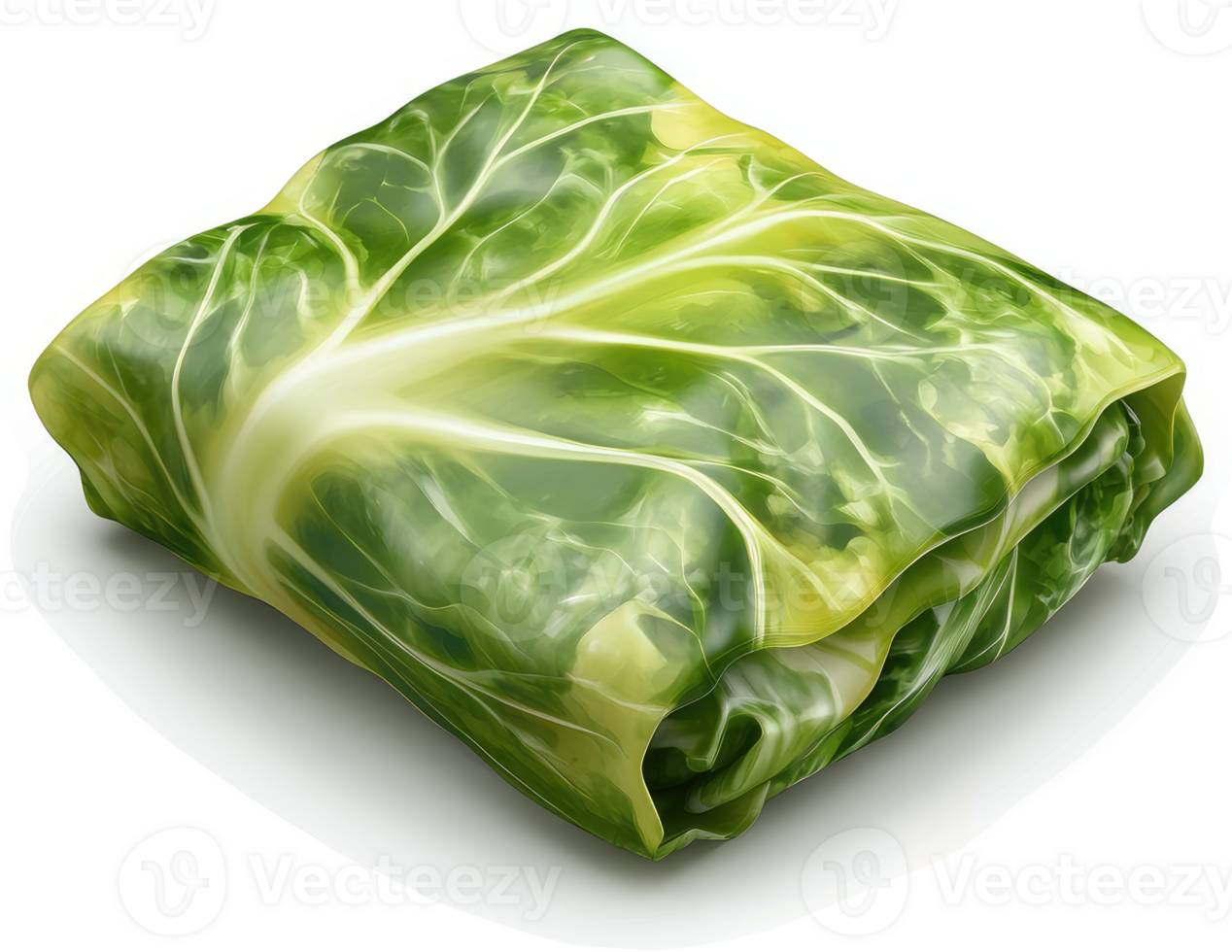 Rolled cabbage leaf, a vibrant culinary delight. png