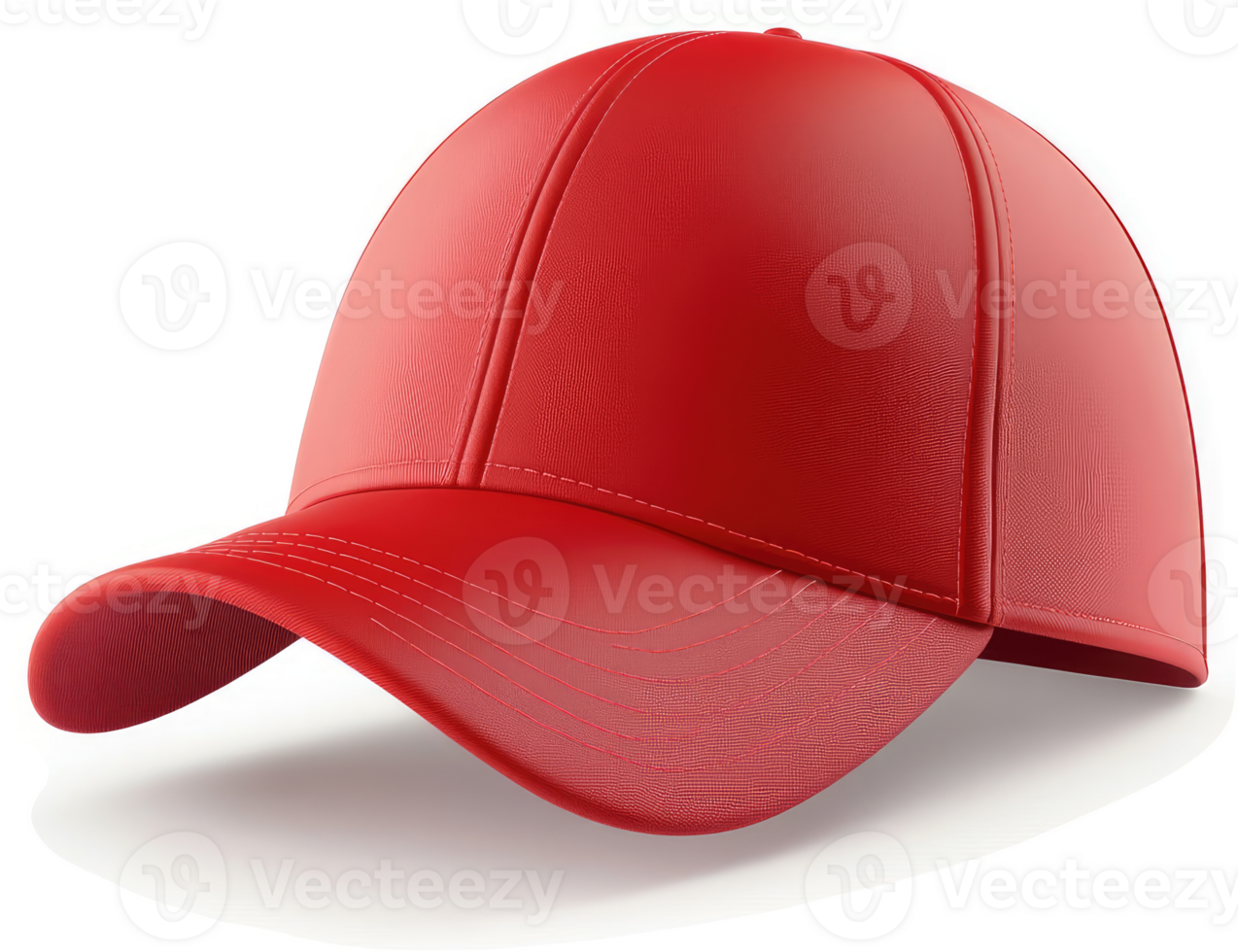 Red baseball cap displays classic style. png
