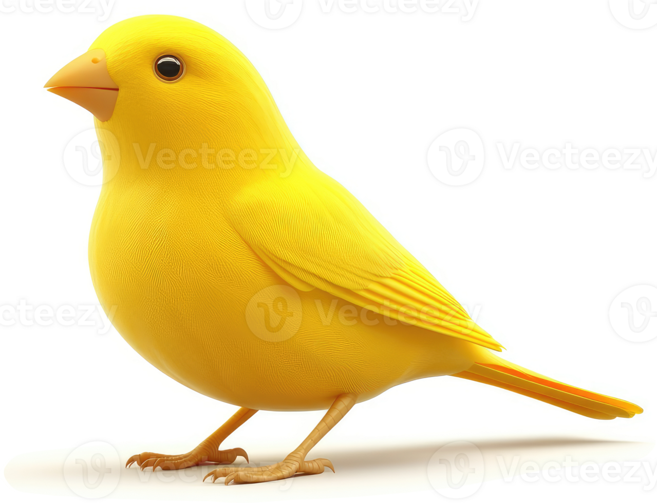 Vibrant yellow canary perching gracefully. png