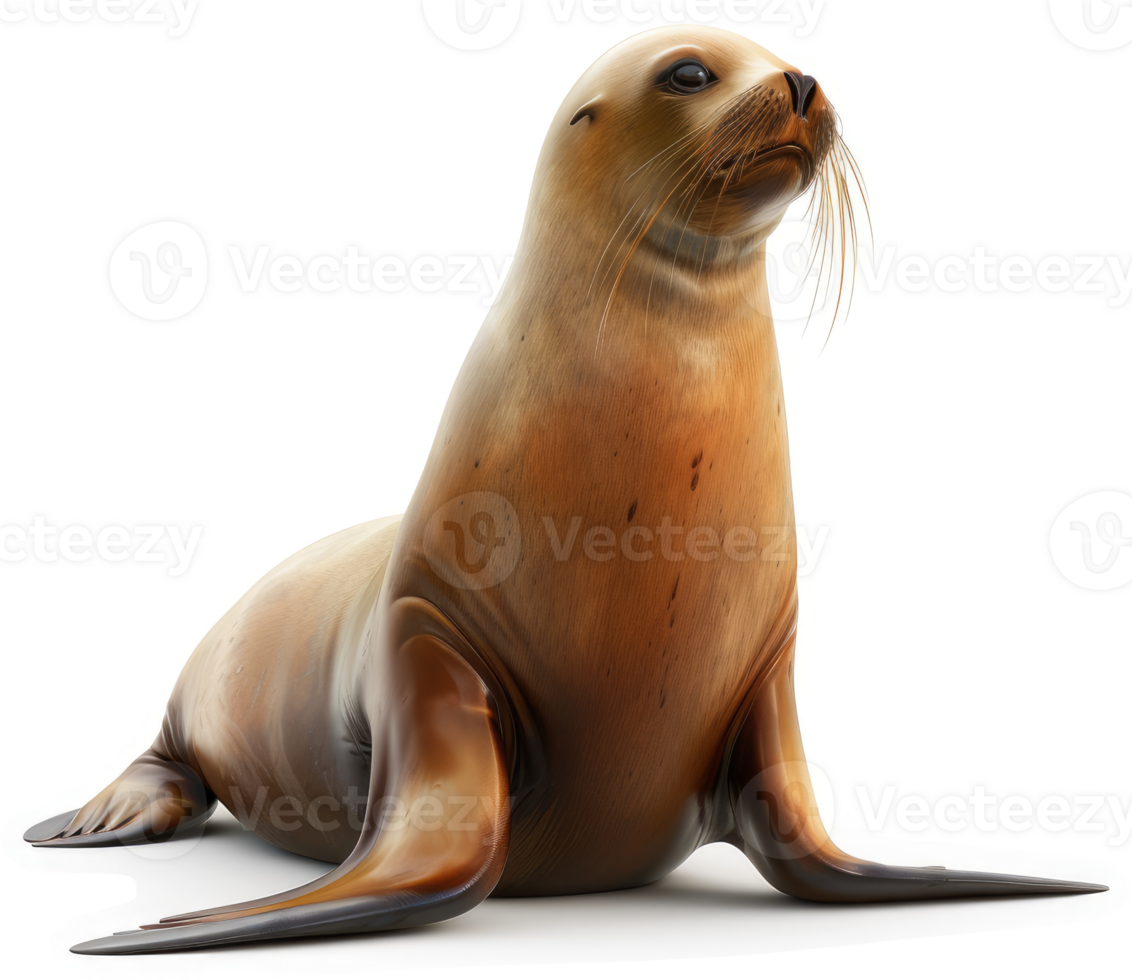 Sea lion presented in profile view. png