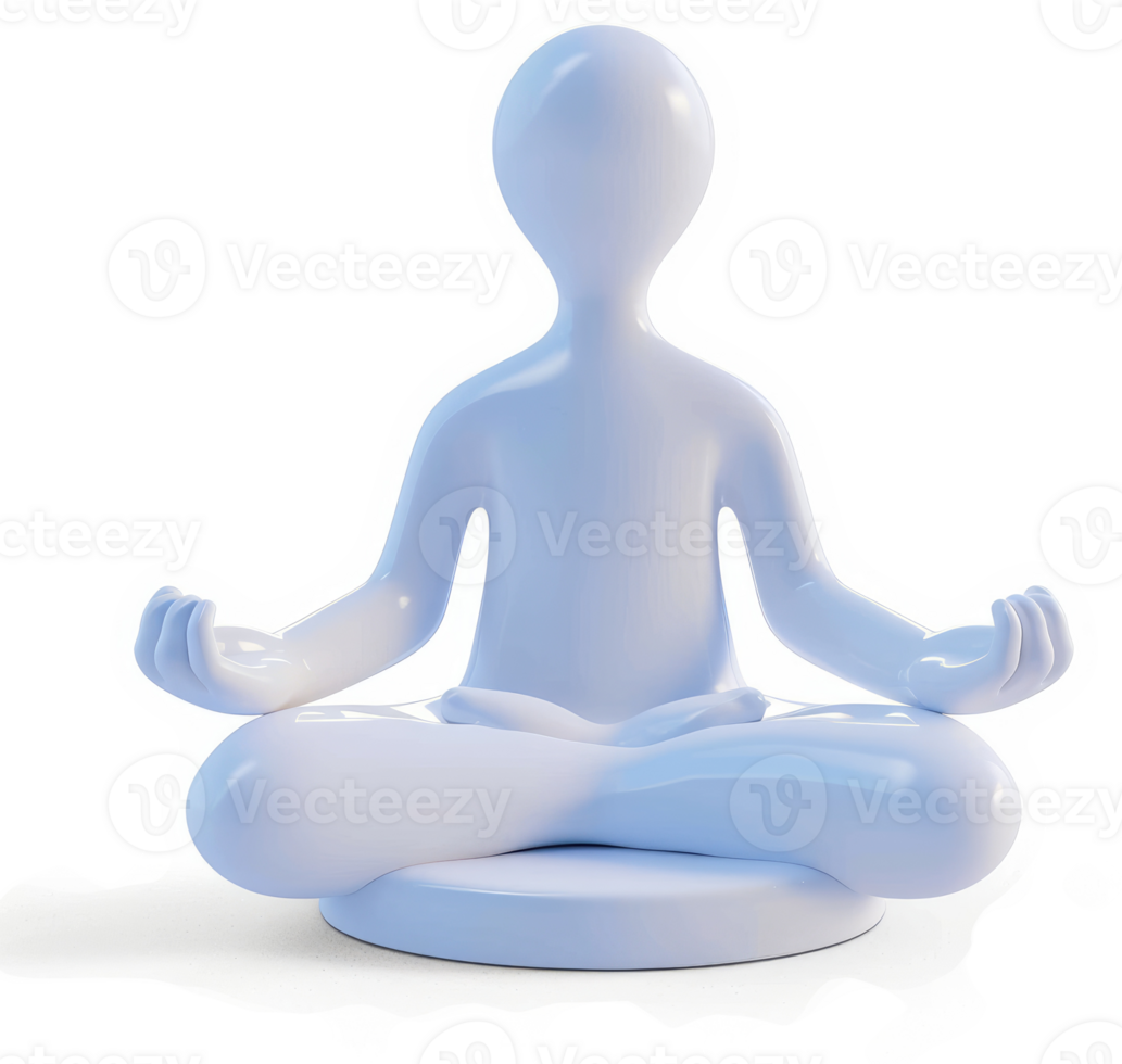 Light-blue figure in a seated meditation pose. png