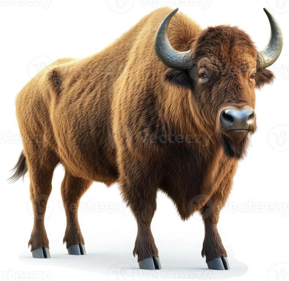 European bison, a magnificent and powerful animal. png