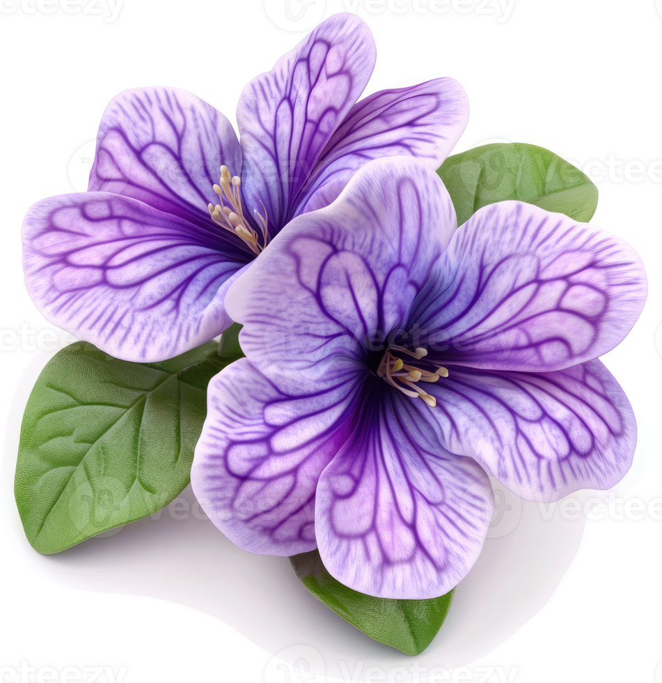 Two delicate, purple and lavender flowers with intricate patterns. png