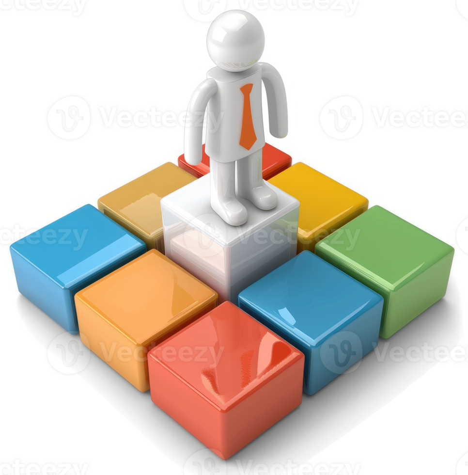 Business leadership atop a foundation of diverse teams. png