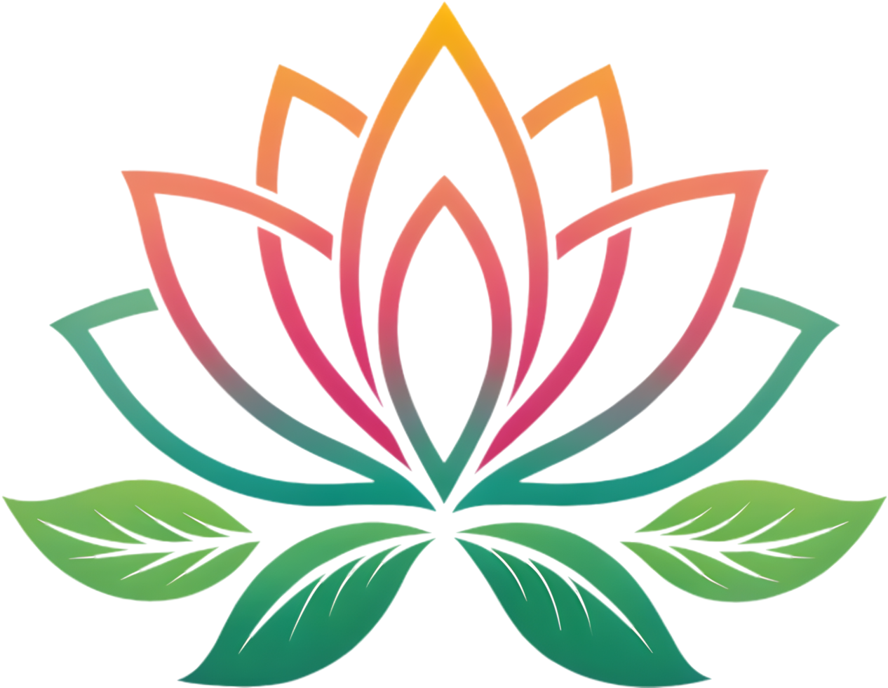 Colorful flower logo featuring abstract nature theme. . png