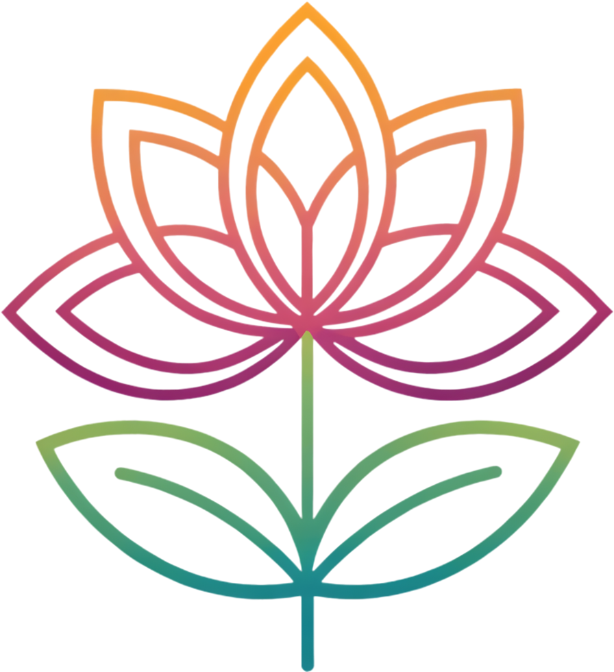 Nature-based flower icon in minimalist artistic layout. . png