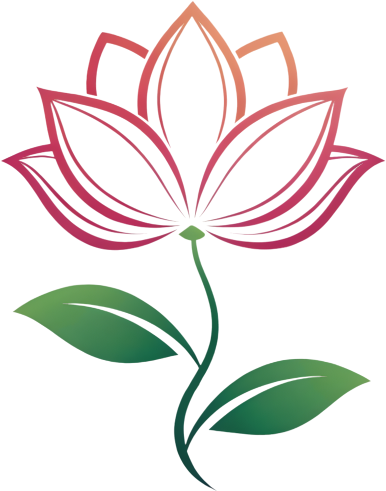 Digital flower icon with soft petals and creative flair. . png