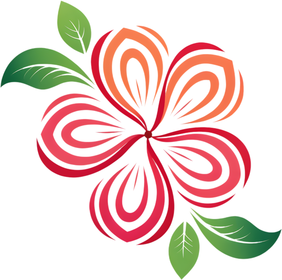 Elegant flower motif formed in clean artistic layout. . png