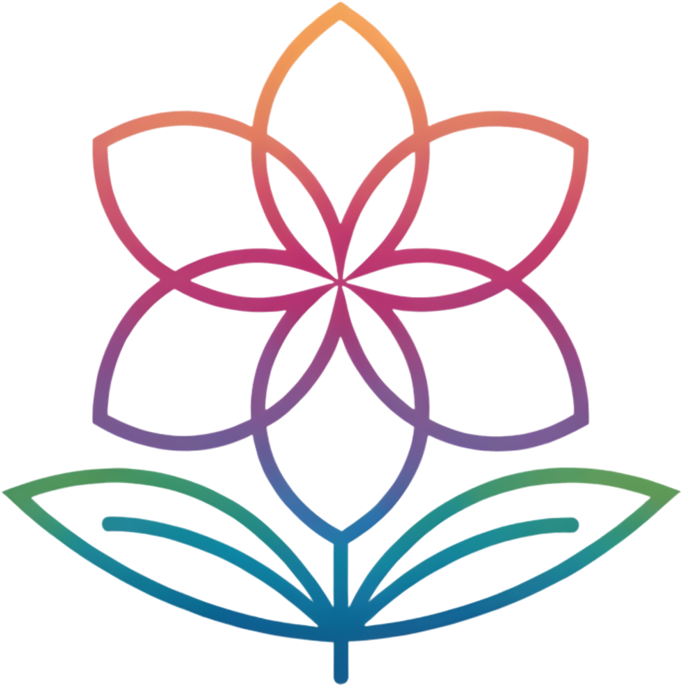 Petal-based abstract art flower logo for stylish branding. . png