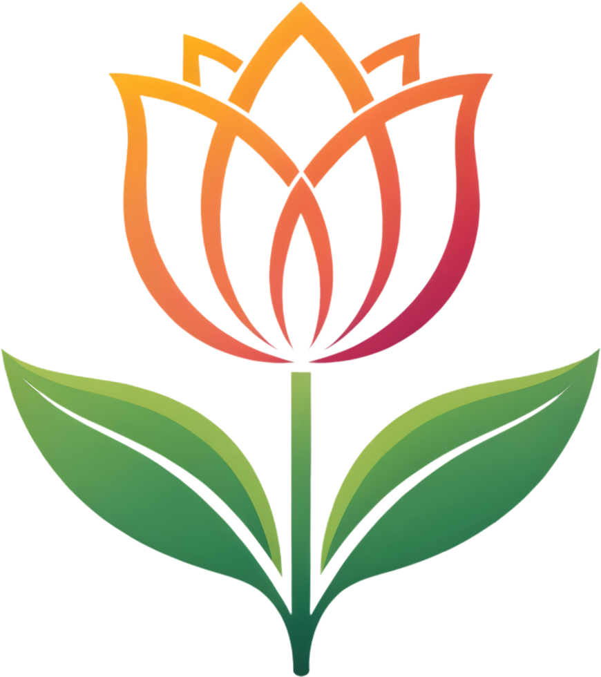 Clean modern logo inspired by abstract flower themes. . png
