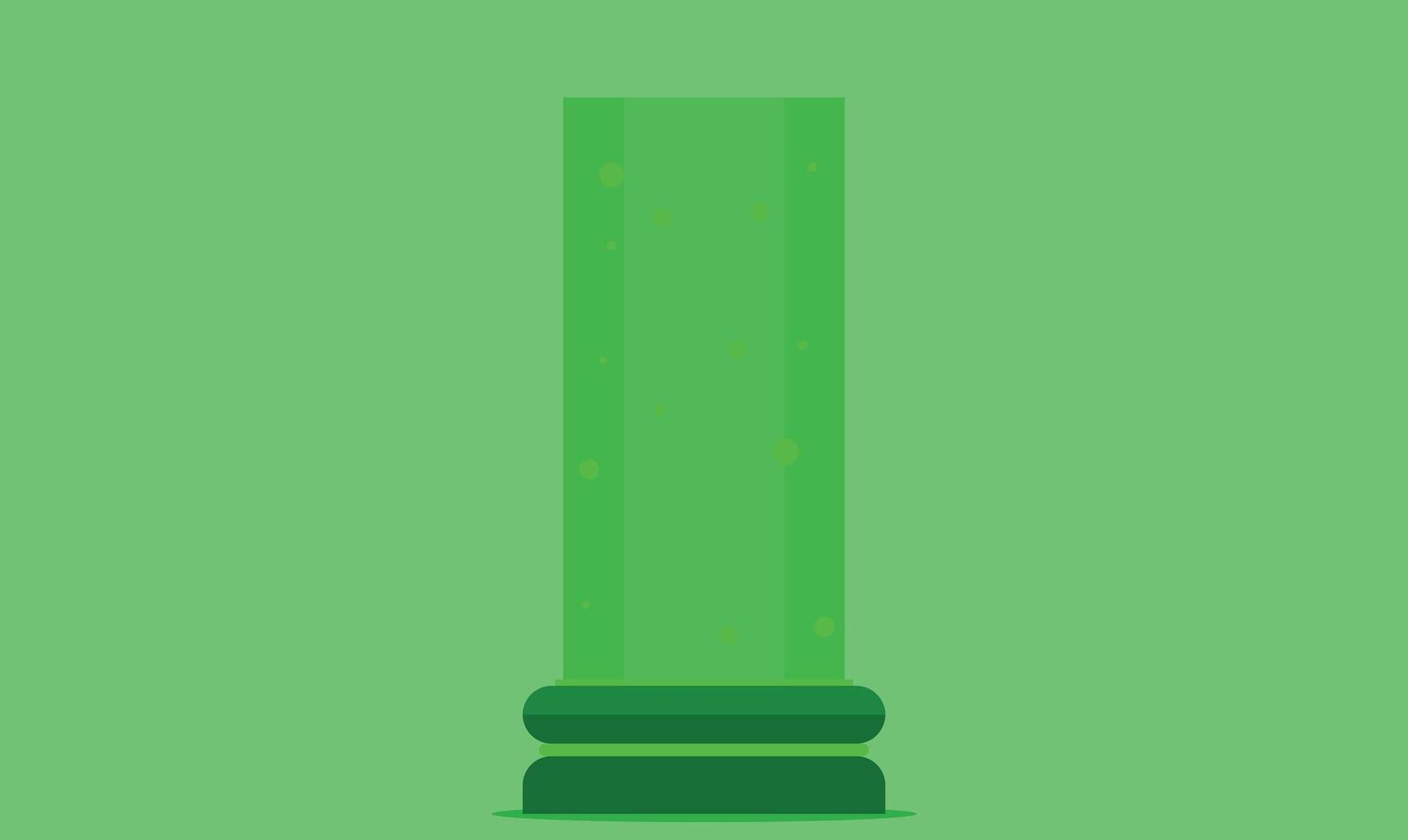 Flat design illustration of a Roman-style pillar, symbolizing classical architecture, strength, and historical elegance in a clean and minimal artistic style. vector