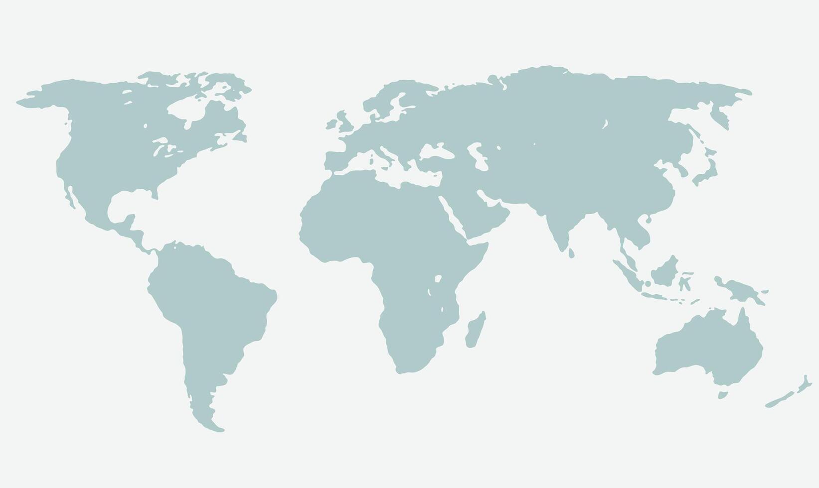 illustration of a world map, showcasing continents and global layout, symbolizing geography, travel, and global connectivity vector
