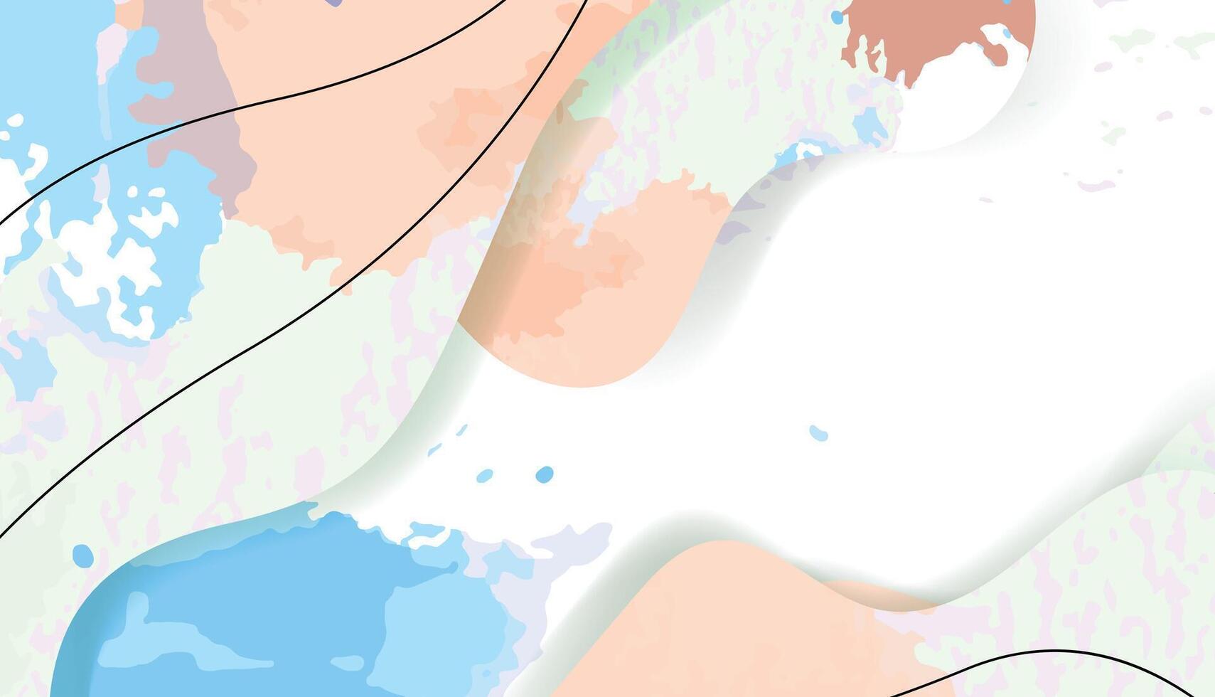 Design of an abstract background, creating a smooth, dynamic flow of colors that evoke calmness, elegance vector